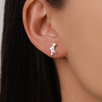 Sterling Silver Powerlifting 16 G Mismatched Flat Back Labret Earrings, 6 of 12