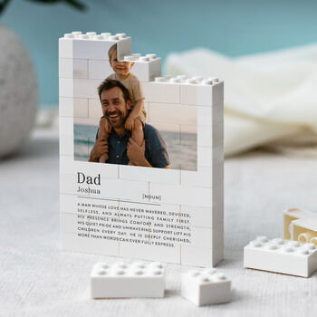 Personalised Christmas Memory Photo Block For Dad, 6 of 10