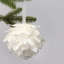 G Decor Luxurious White Feather Christmas Tree Bauble, thumbnail 1 of 3