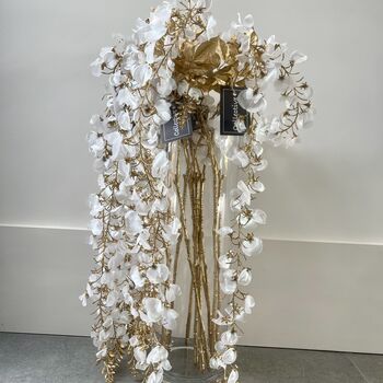 White And Gold Wisteria Spray, 3 of 5