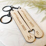 'Our Date' Personalised Keyring Set, thumbnail 2 of 5