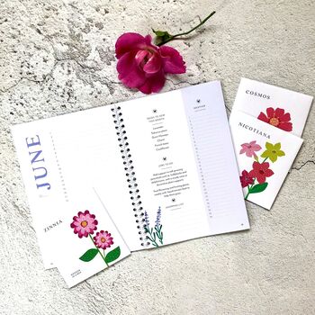 Gardening Journal, A5 Monthly, Seeds, Personalised, 4 of 9