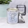 First Father's Day Paint Pot Scented Candle For Dad, thumbnail 5 of 10