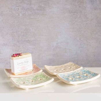 Natural Soap And Ceramic Soap Dish Gift Set, 3 of 9
