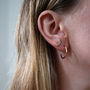 Jewelled Moon Crescent Earrings, thumbnail 4 of 7