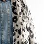 Snow Leopard Print Personalised Scarf, thumbnail 2 of 10