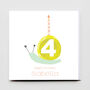 Snail Birthday Greeting Card, thumbnail 4 of 5