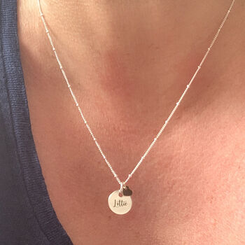 Personalised Silver And 9ct Solid Gold Heart Necklace, 5 of 12