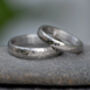 Solid Sterling Silver Wedding Band With Hammer Finish, 3mm, 4mm, 5mm Wide Bands, thumbnail 1 of 9