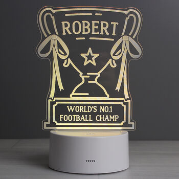 Personalised Trophy LED Colour Changing Night Light, 8 of 9
