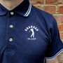 Personalised Dad/Grandad/Name/Initials Golf Hobby Polo Shirt, thumbnail 1 of 4