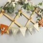 Woodland Bunting Personalised Wooden Garland, thumbnail 1 of 9