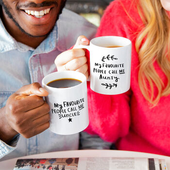 'My Favourite People Call Me Aunty And Uncle' Mug Set, 2 of 7