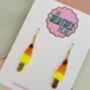 Rainbow Rocket Ice Lolly Glitter Statement Earrings / Summer Party Gift / Bright Statement Jewellery / Handmade Accessories, thumbnail 2 of 5