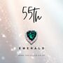 Heart Personalised Emerald Wedding Anniversary Card, thumbnail 9 of 10