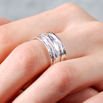 Flo All Sterling Silver Spinning Ring, 2 of 9