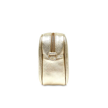 Gold Leather Crossbody Bag, 3 of 6