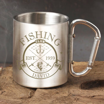 Personalised 'Fishing Club' Stainless Steel Mug, 2 of 8