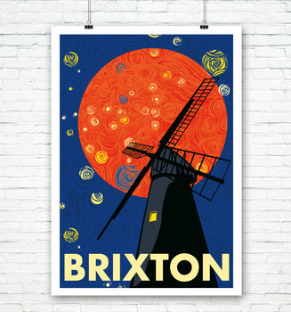 London Prints The Brixton Windmill Art Print, 3 of 4
