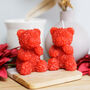 Red Rose Teddy Bear Candle, thumbnail 2 of 3