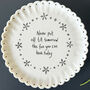 East Of India Scallop Porcelain Coaster Gift With Quote 'Never Put Off Till Tomorrow..', thumbnail 2 of 4