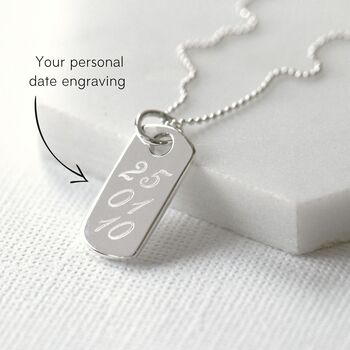 Personalised Rectangular Tag Necklace, 2 of 12