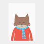 Cat In A Stripy Scarf Print, thumbnail 4 of 5