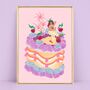 Colourful Fruit Cocktail Cake Personalised Art Print, thumbnail 3 of 9