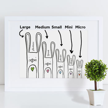 Personalised Bunny Family Print, 10 of 10