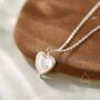 Sterling Silver Genuine Heart Baroque Pearl Pendant Necklace, thumbnail 6 of 12