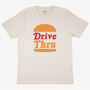 Drive Thru Men’s Slogan T Shirt With Burger Graphic, thumbnail 3 of 3