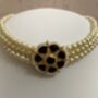 Gold Plated Kundan Stone And Pearl Necklace Set Black, thumbnail 7 of 9