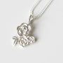 Sterling Silver Rose Pendant, thumbnail 4 of 4