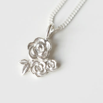 Sterling Silver Rose Pendant, 4 of 4