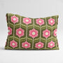 Floral Retro Rectangle Soft Cushion Cover, thumbnail 1 of 12