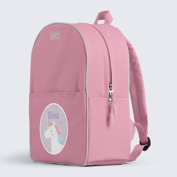 Personalised Unicorn Design Kids Everyday Backpack, 4 of 9