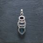 Multi Gemstone Crystal Pendant Set In Sterling Silver, thumbnail 6 of 12