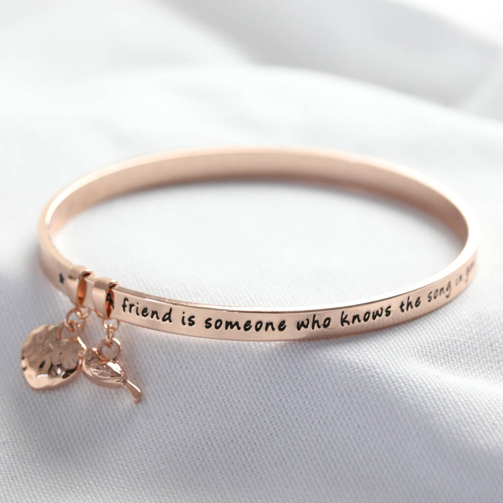 'Friend' Meaningful Word Bangle, 1 of 5