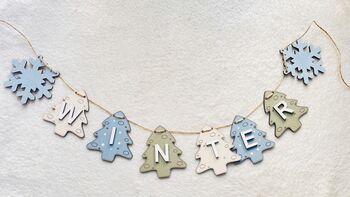Winter Garland Hanging Bunting For Home Decoration Seasonal Bunting, 2 of 10