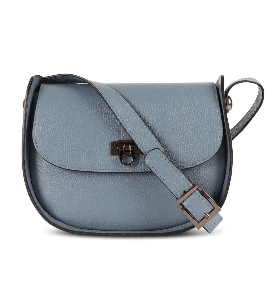Leather Cross Body Handbag, Denim Blue By The Leather Store ...