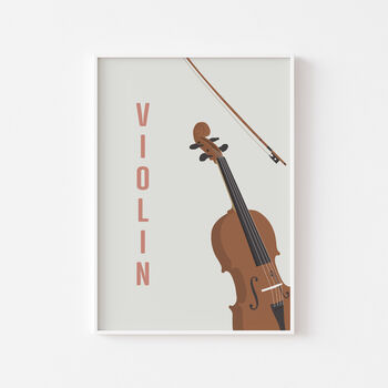 Violin Print | Instrument Music Poster, 3 of 10