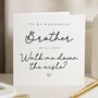 Brother Walk Me Down The Aisle Card, thumbnail 1 of 7
