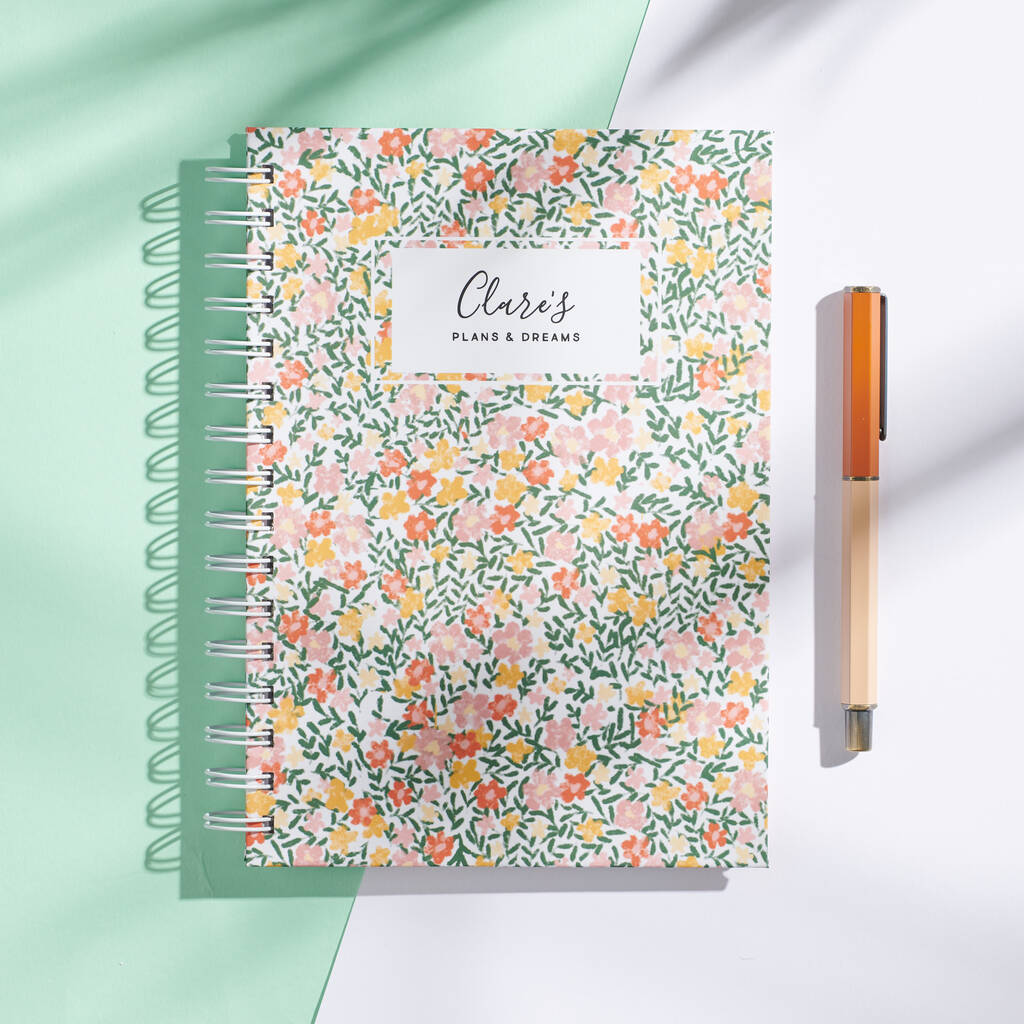 Personalised Ditsy Floral Notebook, 1 of 8