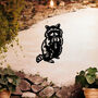 Metal Raccoon Wall Art Outdoor Garden Decor Cute Gift Idea, thumbnail 5 of 10