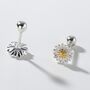 Sterling Silver Daisy Stud Earrings, thumbnail 3 of 5