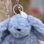 Sonny The Plush Blue Bunny Keyring, thumbnail 2 of 2