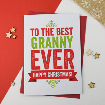 Best Nan, Granny, Nanny Ever Christmas Card, 2 of 6