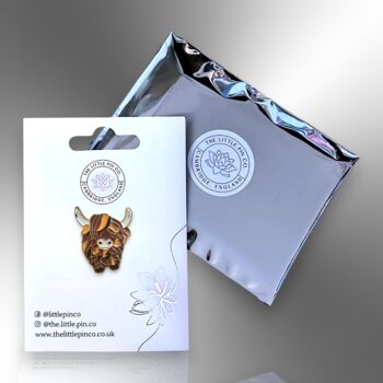 Highland Cow Bull Yak Animal Enamel Pin, 5 of 8