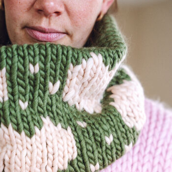 Knit Your Own Valentine Heart Snood Kit, 2 of 10