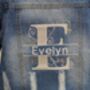 Embroidered Large Initial Name Baby Toddler Denim Jacket, thumbnail 3 of 6